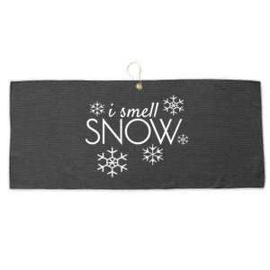 I Smell Snow Gift Funny Holiday Funny Gift Under 20 Snowflakes Gift Large Microfiber Waffle Golf Towel