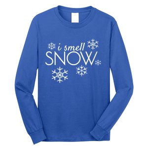 I Smell Snow Gift Funny Holiday Funny Gift Under 20 Snowflakes Gift Long Sleeve Shirt