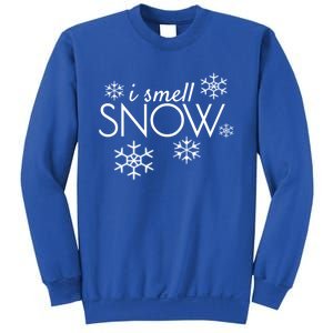 I Smell Snow Gift Funny Holiday Funny Gift Under 20 Snowflakes Gift Sweatshirt