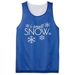 I Smell Snow Gift Funny Holiday Funny Gift Under 20 Snowflakes Gift Mesh Reversible Basketball Jersey Tank