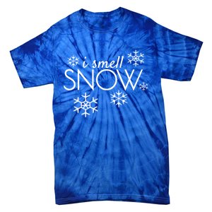 I Smell Snow Gift Funny Holiday Funny Gift Under 20 Snowflakes Gift Tie-Dye T-Shirt