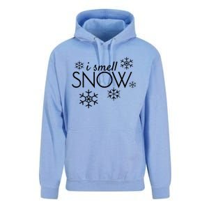 I Smell Snow Gift Funny Holiday Funny Gift Under 20 Snowflakes Gift Unisex Surf Hoodie