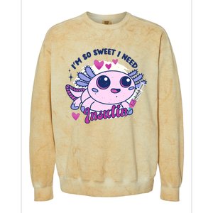 I'm So Sweet I Need Insulin Diabetes Disease Tadpole Colorblast Crewneck Sweatshirt