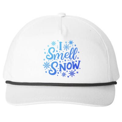 I Smell Snow Funny Christmas Time Winter Weather Snowflakes Great Gift Snapback Five-Panel Rope Hat