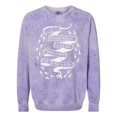 I Solemnly Swear That I Am Up To No Good Colorblast Crewneck Sweatshirt