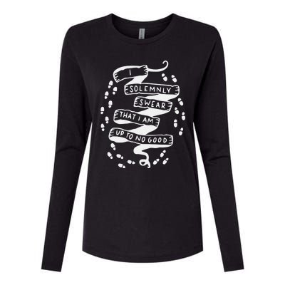 I Solemnly Swear That I Am Up To No Good Womens Cotton Relaxed Long Sleeve T-Shirt