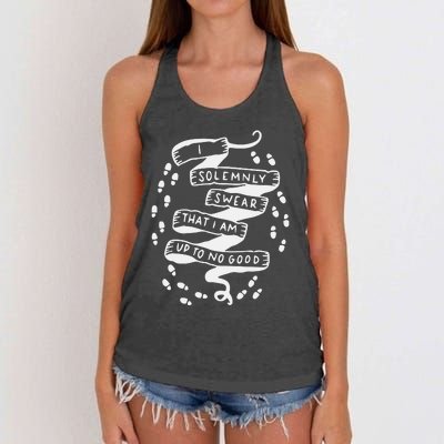 I Solemnly Swear That I Am Up To No Good Women's Knotted Racerback Tank