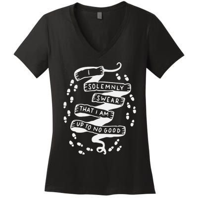 I Solemnly Swear That I Am Up To No Good Women's V-Neck T-Shirt