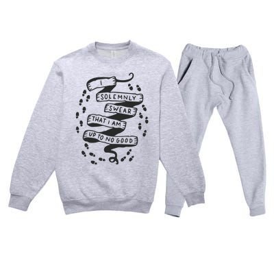 I Solemnly Swear That I Am Up To No Good Premium Crewneck Sweatsuit Set