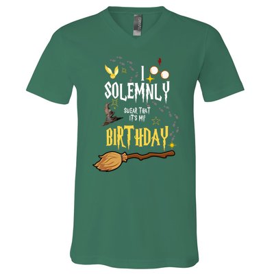 I Solemnly Swear That It's My Birthday V-Neck T-Shirt