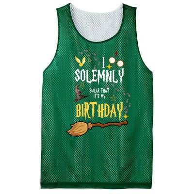 I Solemnly Swear That It's My Birthday Mesh Reversible Basketball Jersey Tank