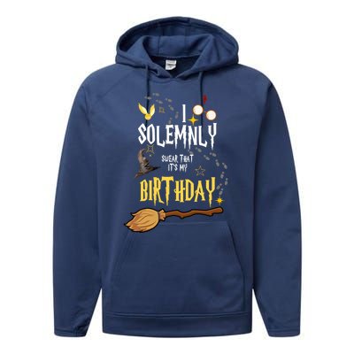 I Solemnly Swear That It's My Birthday Performance Fleece Hoodie