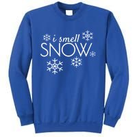 I Smell Snow Cute Gift Funny Holiday Funny Gift Under 20 Snowflakes Gift Sweatshirt