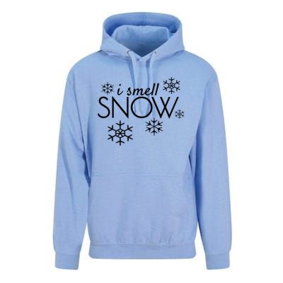 I Smell Snow Cute Gift Funny Holiday Funny Gift Under 20 Snowflakes Gift Unisex Surf Hoodie