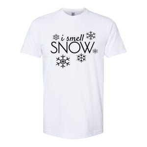 I Smell Snow Cute Gift Funny Holiday Funny Gift Under 20 Snowflakes Gift Softstyle CVC T-Shirt