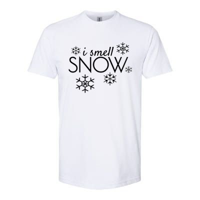 I Smell Snow Cute Gift Funny Holiday Funny Gift Under 20 Snowflakes Gift Softstyle CVC T-Shirt