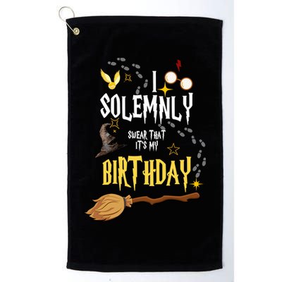 I Solemnly Swear That It's My Birthday Funny Golf Towel