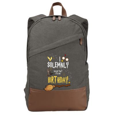 I Solemnly Swear That It's My Birthday Funny Cotton Canvas Backpack