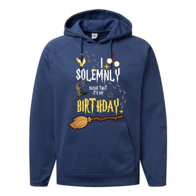 I Solemnly Swear That It's My Birthday Funny Performance Fleece Hoodie