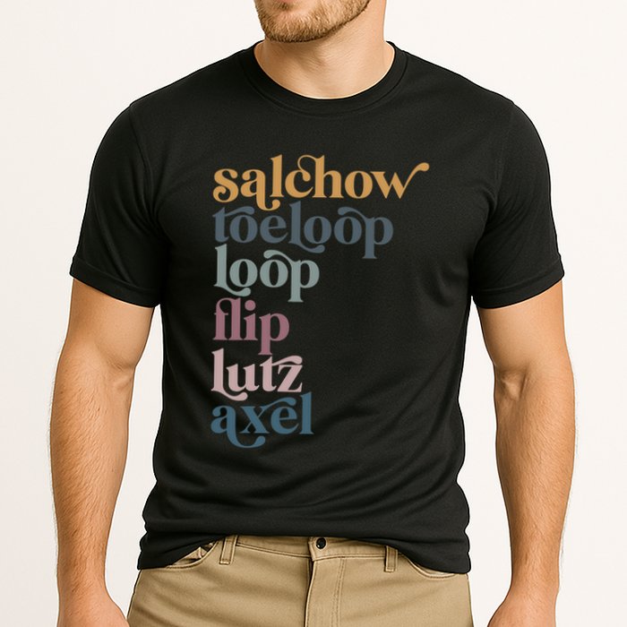 Ice Skating Salchow Toeloop Flip Lutz Axel Figure Skaters Performance Shirt