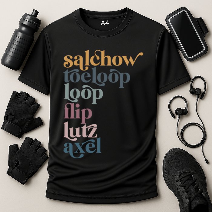 Ice Skating Salchow Toeloop Flip Lutz Axel Figure Skaters Performance Shirt