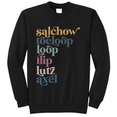 Ice Skating Salchow Toeloop Flip Lutz Axel Figure Skaters Sweatshirt