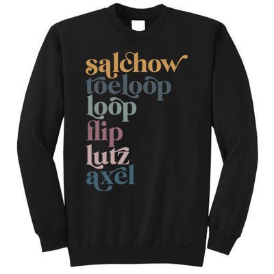 Ice Skating Salchow Toeloop Flip Lutz Axel Figure Skaters Sweatshirt