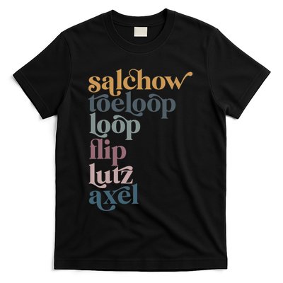 Ice Skating Salchow Toeloop Flip Lutz Axel Figure Skaters T-Shirt
