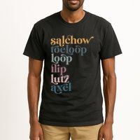 Ice Skating Salchow Toeloop Flip Lutz Axel Figure Skaters Tall T-Shirt