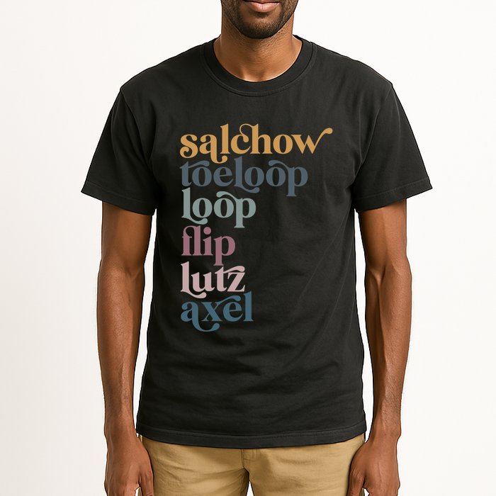 Ice Skating Salchow Toeloop Flip Lutz Axel Figure Skaters Tall T-Shirt