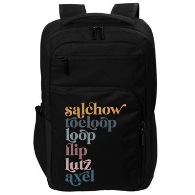 Ice Skating Salchow Toeloop Flip Lutz Axel Figure Skaters Impact Tech Backpack