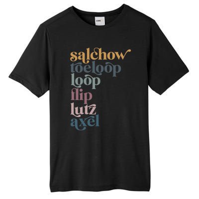 Ice Skating Salchow Toeloop Flip Lutz Axel Figure Skaters Tall Fusion ChromaSoft Performance T-Shirt