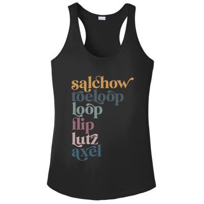 Ice Skating Salchow Toeloop Flip Lutz Axel Figure Skaters Ladies PosiCharge Competitor Racerback Tank