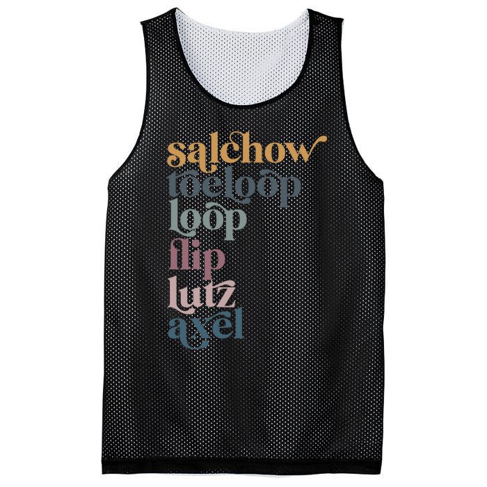 Ice Skating Salchow Toeloop Flip Lutz Axel Figure Skaters Mesh Reversible Basketball Jersey Tank