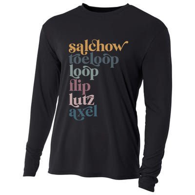 Ice Skating Salchow Toeloop Flip Lutz Axel Figure Skaters Cooling Performance Long Sleeve Crew