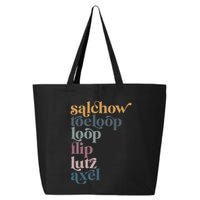 Ice Skating Salchow Toeloop Flip Lutz Axel Figure Skaters 25L Jumbo Tote