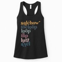 Ice Skating Salchow Toeloop Flip Lutz Axel Figure Skaters Womens Tank Top