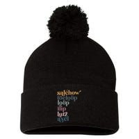 Ice Skating Salchow Toeloop Flip Lutz Axel Figure Skaters Pom Pom 12in Knit Beanie