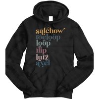 Ice Skating Salchow Toeloop Flip Lutz Axel Figure Skaters Tie Dye Hoodie