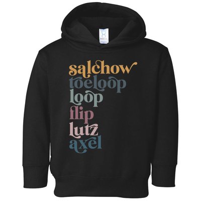 Ice Skating Salchow Toeloop Flip Lutz Axel Figure Skaters Toddler Hoodie