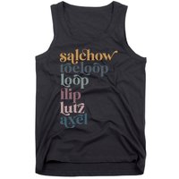 Ice Skating Salchow Toeloop Flip Lutz Axel Figure Skaters Tank Top