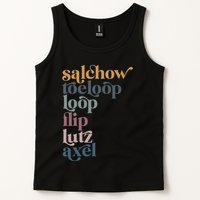 Ice Skating Salchow Toeloop Flip Lutz Axel Figure Skaters Tank Top