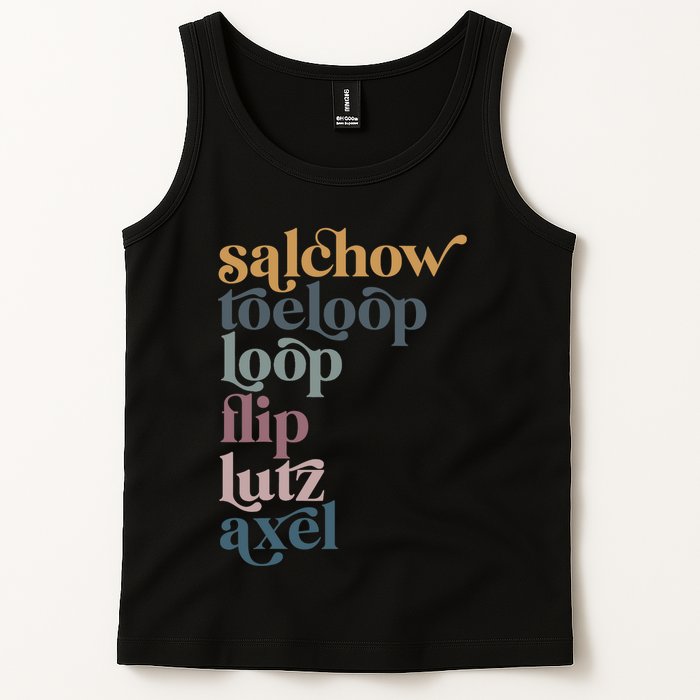 Ice Skating Salchow Toeloop Flip Lutz Axel Figure Skaters Tank Top