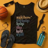Ice Skating Salchow Toeloop Flip Lutz Axel Figure Skaters Tank Top