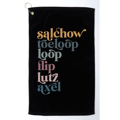 Ice Skating Salchow Toeloop Flip Lutz Axel Figure Skaters Golf Towel