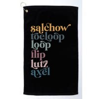 Ice Skating Salchow Toeloop Flip Lutz Axel Figure Skaters Golf Towel