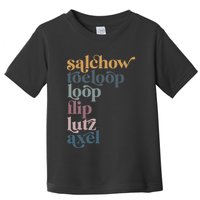 Ice Skating Salchow Toeloop Flip Lutz Axel Figure Skaters Toddler T-Shirt