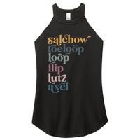Ice Skating Salchow Toeloop Flip Lutz Axel Figure Skaters Women's Perfect Tri Rocker Tank