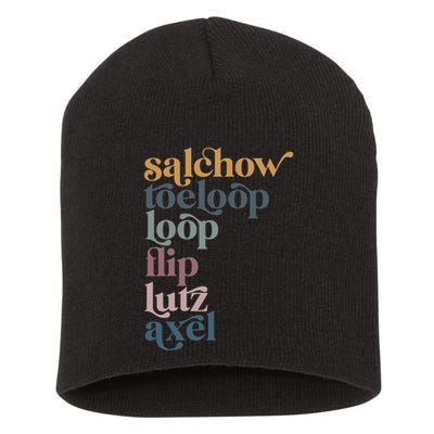 Ice Skating Salchow Toeloop Flip Lutz Axel Figure Skaters Short Acrylic Beanie