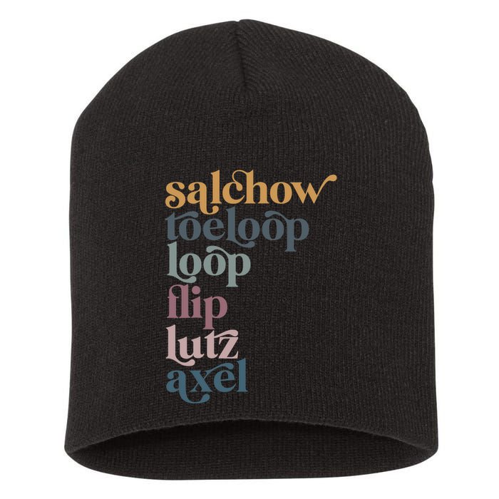 Ice Skating Salchow Toeloop Flip Lutz Axel Figure Skaters Short Acrylic Beanie